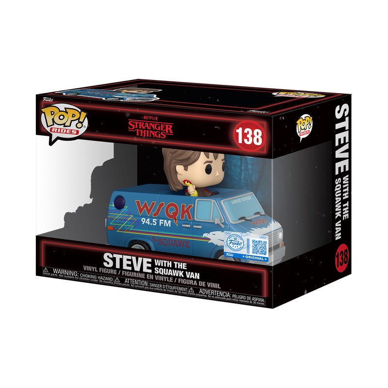 Steve (W/ The Squawk Van) #138 Funko Pop Rides! Stranger Things